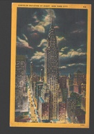 New York City - Chrysler Building At Night - 1949 - Linen - Chrysler Building