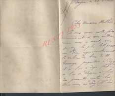 LETTRE DE 1891 ECRITE DE BARJAC FAMILLE GUYNET : - Manuscripts