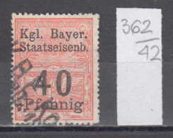 42K362 / Kgl. Bayer Staatseisenb 40 Pfennig , RAILWAY SYMBOL , Revenue Fiscaux Steuermarken , Germany Allemagne - Other & Unclassified