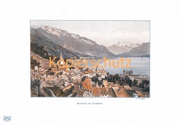 D101 109-2 E.T.Compton Montreux Genfersee Farbdruck Kunslatt 1905 !!! - Autres & Non Classés