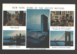 New York City - New York, Home Of The United Nations - 1957 - Multi-vues, Vues Panoramiques