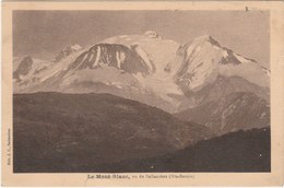 CHAMONIX   74  HAUTE SAVOIE    -   CPA SEPIA   LE MONT BLANC VU DE SALLANCHES - Chamonix-Mont-Blanc