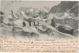 CHAMONIX   74  HAUTE SAVOIE    -   CPA   LA MER DE GLACE - Chamonix-Mont-Blanc