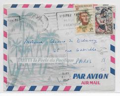 POLYNESIE - 1960 - ENVELOPPE De PAPEETE Avec MECA => PARIS Par 1° VOL TAI - Briefe U. Dokumente