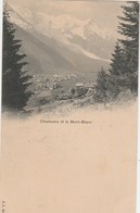 CHAMONIX   74  HAUTE SAVOIE    -   CPA CHAMONIX ET LE MONT BLANC - Chamonix-Mont-Blanc