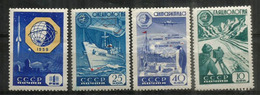 Année Géophysique Internationale (Glacier Survey,plane Over Antarctica,etc) Série Complète 1959 Neufs ** - International Geophysical Year