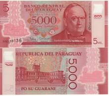 PARAGUAY Newly Issued 5'000 Guaranis  Pnew     Dated  2017  POLIMER   UNC - Paraguay