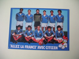 Delcampe - Carte  Foot  Publicitaire -  Allez La France  Avec Citizen  à Voir - Fussball