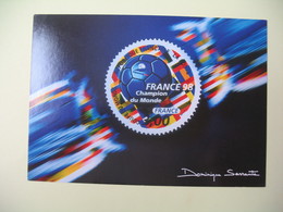 Delcampe - Carte  Foot    France 1998  Champion Du Monde - Fussball