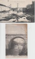Delcampe - Lot De 2 CPA Orthez - Le Pont Neuf / Le Pont Vieux - Orthez