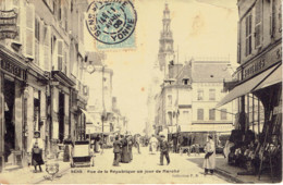 89 Sens Rue De La Republique Un Jour De Marché 1905 - Sens