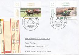 Germany 1999 Bonn Mottorrad Rennsport Moto Horse Jumping FDC Registered Cover - Motorbikes