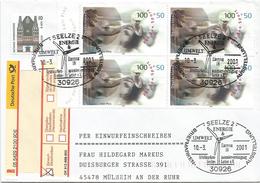 Germany 2001 Seelze Wind Energy Windmill Fair Play Registered Cover - Electricidad