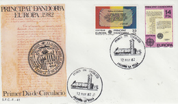 Enveloppe  FDC  1er  Jour   ANDORRE    EUROPA    1982 - Autres & Non Classés