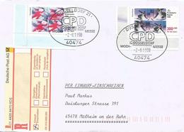 Germany 1998 Düsseldorf Winter Olympics Paralympics Nagano Skiing Fashion Fair Registered Cover - Hiver 1998: Nagano