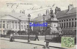 Delcampe - Bruxelles - Place Des Martyrs - 1907 - Plätze