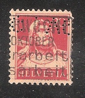 Perfin/perforé/lochung Switzerland No YT203 1925-1942 William Tell  VG . - Perfins