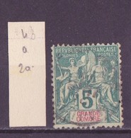 Grande Comore - Comores 1897 Y&T N°4 - Michel N°4 (o) - 5c Type Sage - Usati