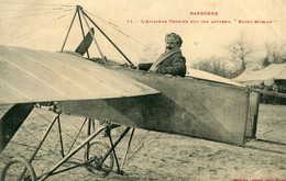 Delcampe - Carte Postale Ancienne Aude Narbonne L'Aviateur Vedrine Sur Son Appareil Borel-Morane - Narbonne