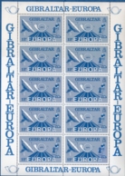 Delcampe - Gibraltar 1979 Telecom 3 Values In Minisheets Of 10 Stamps MNH Telephone Horn, Speaker, Satellite Station - Télécom