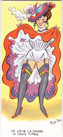 Delcampe - CPA à Système La Jambe Se Lève. 19 Cm X 9,2 Cm Illustrateur ROB VEL ROBERT PIERRE VELTER Femme French CANCAN - Robert