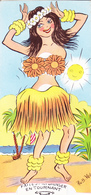 Delcampe - CPA à Système Danse. 19 Cm X 9,2 Cm Illustrateur ROB VEL ROBERT PIERRE VELTER Jeune Femme Brune Tahiti Vahiné Danseuse - Robert