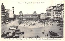 Delcampe - BRUXELLES - Place Rogier Et Gare Du Nord - Cercanías, Ferrocarril