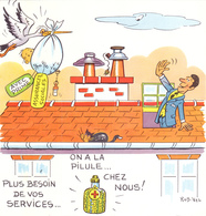 Delcampe - CPA à Système Pliable 18,5 Cm X 9 Cm Humour Illustrateur ROB VEL ROBERT PIERRE VELTER Contraception Pilule Cigogne Bébé - Robert