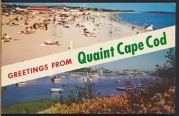 Delcampe - °°° 13091 - MA - GREETINGS FROM QUAINT CAPE COD - 1973 With Stamps °°° - Cape Cod