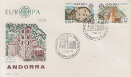 Enveloppe  FDC  1er  Jour   ANDORRE     Paire    EUROPA     1978 - Autres & Non Classés