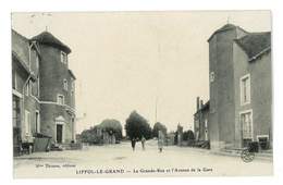 CPA 88 LIFFOL-LE-GRAND LA GRANDE RUE ET L'AVENUE DE LA GARE - Liffol Le Grand