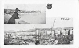 Publicité Chocolat Menier - Toulon, Multivues, Plage, Port... - Carte Non Circulée - Publicité