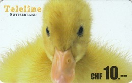 SWITZERLAND - Baby Duck , Teleline Prepaid Card Fr.10, Used - Schweiz