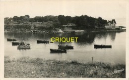 Delcampe - 29 Tréboul, L'Ile Tristan, Bateaux Au Mouillage Au 1er Plan, Carte Pas Courante - Tréboul