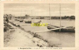 Delcampe - 44 Bourgneuf En Retz, Le Port Du Collet, C'est Ici Que L'anguille Frétille, Belle Carte Pas Courante - Bourgneuf-en-Retz