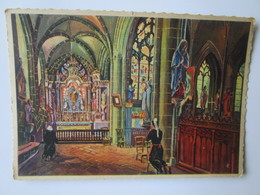 Delcampe - Locronan. Les Belles Aquarelles De France LW2614. Interieur De L'eglise. Le Rosaire. Gaby 18 - Locronan