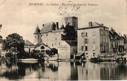 Delcampe - NEMOURS -77- LE CHATEAU VUE PRISE DU QUAI DES TANNEURS - Nemours