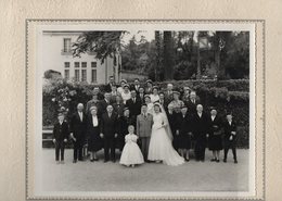 PHOTO 448 - MILITARIA - Grande Photo Originale - Mariage - Mariés Et Familles - Photo G. GUERIN Les Rosiers - GENNES - Guerra, Militari