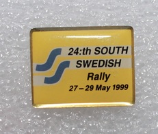 Delcampe - Pin's 24 Th South Swedish Rallye . 27/29 Mai 1999 . Rallye De Suède - Renault