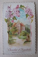 Delcampe - CHROMO  CHOCOLAT AIGUEBELLE LILAS PAYSAGE  CHATEAU - Aiguebelle