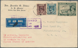 Birma / Burma / Myanmar: 1941. Air Mail Envelope Written From 'Tiddim, Chin Hills, Catholic Mission' - Myanmar (Birmanie 1948-...)