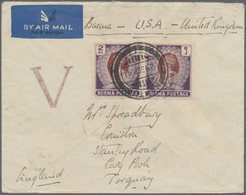 Birma / Burma / Myanmar: 1941. Air Mail Envelope Endorsed 'Burma-USA-United Kingdom' Addressed To En - Myanmar (Burma 1948-...)