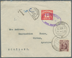 Birma / Burma / Myanmar: 1941. Air Mail Envelope Addressed To Scotland Bearing SG 22, 1a Brown Tied - Myanmar (Burma 1948-...)