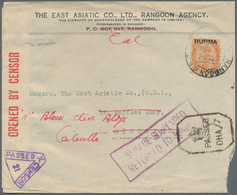 Birma / Burma / Myanmar: 1941. Envelope (faults) Headed 'The East Asiatic Co, Rangoon' Addressed To - Myanmar (Birma 1948-...)