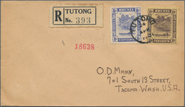Brunei: 1931. Registered Envelope Addressed To The United States Bearing Brunei SG 71, 8c Ultramarin - Brunei (1984-...)