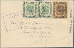 Brunei: 1940. Envelope (faults) Addressed To The United States Bearing Brunei SG 62, 2c Green (2) An - Brunei (1984-...)