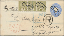 Ceylon / Sri Lanka: 1888/1892, Two Postal Stationery Items To Germany, With 1) 1887 P/s Envelope 5c. - Sri Lanka (Ceylon) (1948-...)