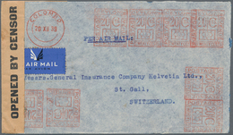 Ceylon / Sri Lanka: 1939. Air Mail Envelope Addressed To St. Gallen, Switzerland Cancelled By 'Ceylo - Sri Lanka (Ceylon) (1948-...)