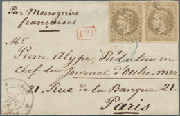 Französisch-Indien: 1872. Envelope Addressed To France Bearing French General Colonies Yvert 9, 30c - Covers & Documents