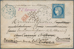 Französisch-Indien: 1874. Envelope Headed 'Correspondence Militaire' And Signed By The Commander On - Covers & Documents